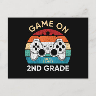 Postal Juego en 2º Grado de videojuego de vuelta a los ju