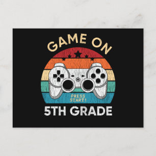 Postal Juego en el videojuego de 5º grado de vuelta al ju