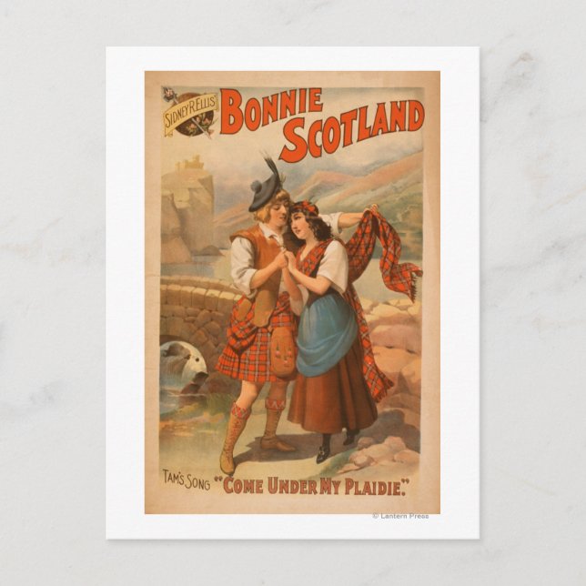 Postal Juego escocés de Sidney R. Ellis Bonnie Scotland (Anverso)
