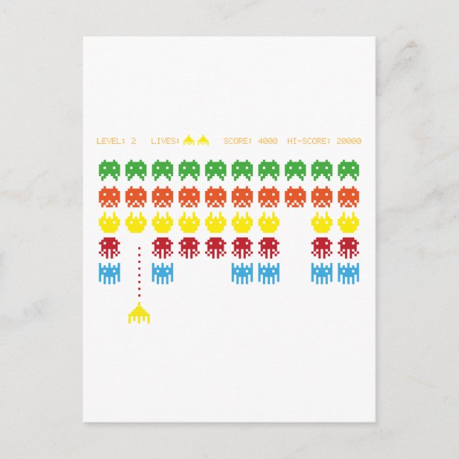 Postal Juego retro (Anverso)