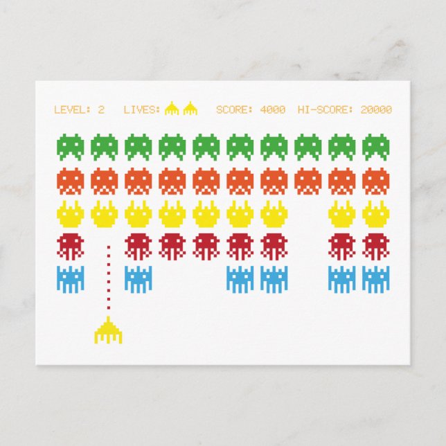 Postal Juego retro (Anverso)