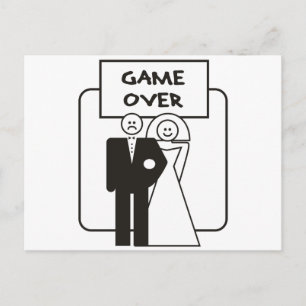 Postal Juego sobre boda