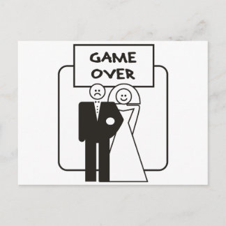 Postal Juego sobre boda