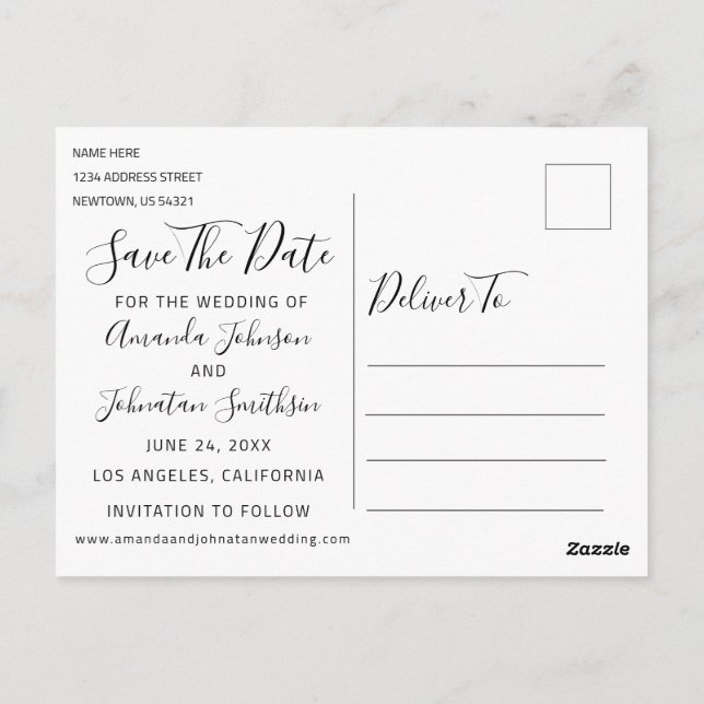 Postal Juego Sobre Divertido Guardar La Foto Blanca Del B (Reverso)