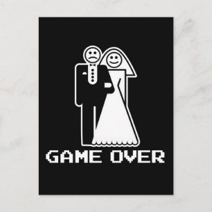 Postal Juego sobre juego matrimonial por camiseta diverti