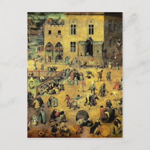 Postal "Juegos infantiles" de Pieter Bruegel - 1560