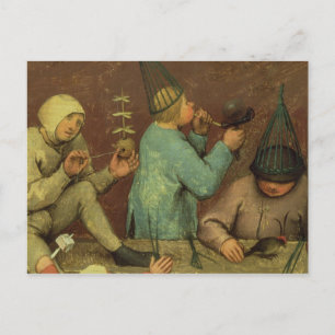 Postal Juegos infantiles: detalle de la izquierda