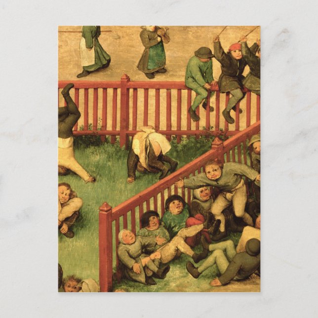 Postal Juegos infantiles: detalle de la sección izquierda (Anverso)