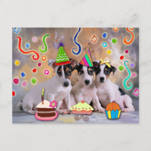 Postal Juerguistas, perros que celebran