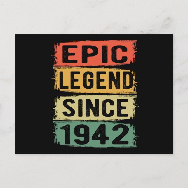 Postal Jueves 1942 Leyenda épica 83 cumpleaños (Anverso)