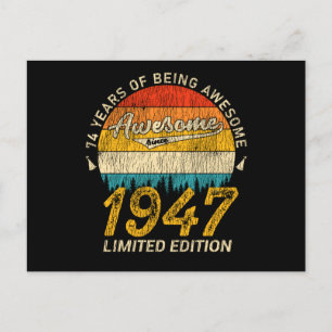 Postal Jueves 1947, día 74, maravilloso desde el 74 anive