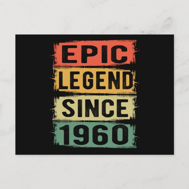 Postal Jueves 1960 Leyenda épica 65º cumpleaños (Anverso)