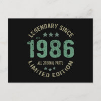Jueves 1986 Leyenda regalo de cumpleaños 39 años