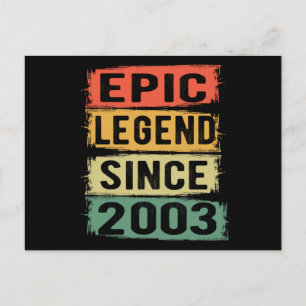 Postal Jueves 2003 Leyenda épica 18 cumpleaños