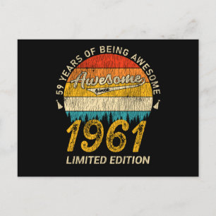 Postal Jueves de 60 años 1961 increíble desde los 60 años