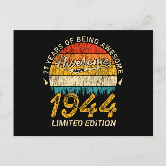 Postal Jueves de cumpleaños 1944, 81 años, increíble rega (Anverso)