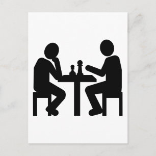 Postal Jugador de ajedrez