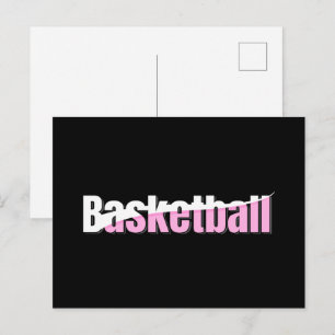 Postal Jugador de baloncesto Girona Tipografía Rosa