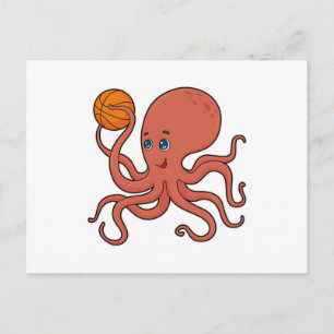 Postal Jugador de baloncesto pulpo Baloncesto