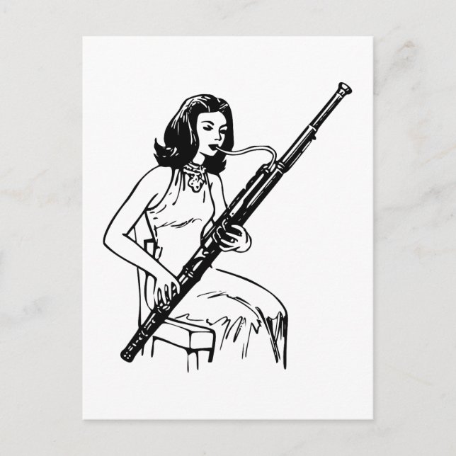 Postal Jugador de Bassoon (Anverso)