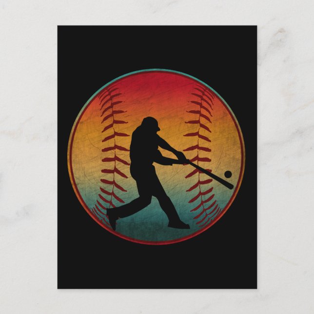 Postal Jugador de béisbol vintage (Anverso)