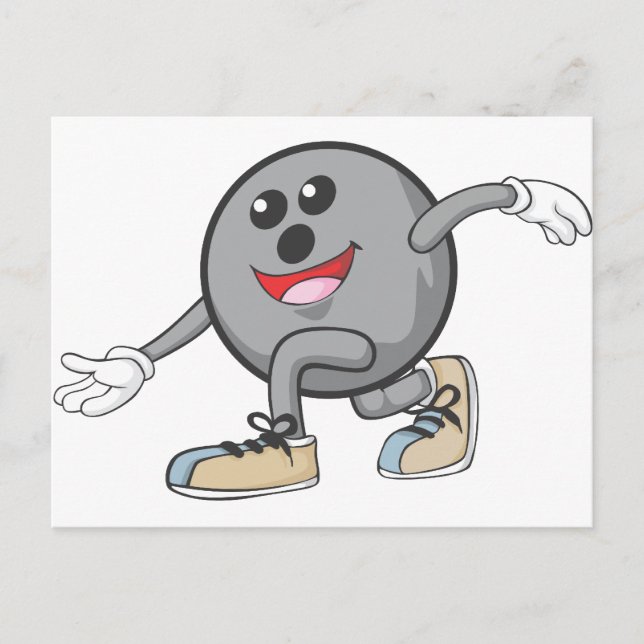 Postal Jugador de boliche (Anverso)