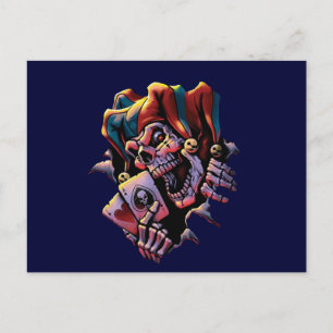 Postal Jugador de Cartas Bufón