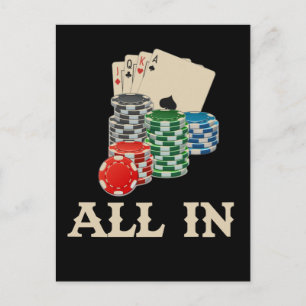 Postal Jugador de Casino Texas Hold'Em Poker