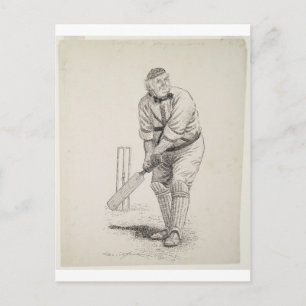 Postal Jugador de cricket de época