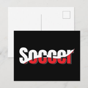 Postal Jugador de Fútbol Abstracto Swish - Arte de Palabr
