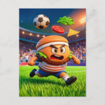 jugador de fútbol americano con hamburguesa cargan