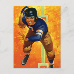 Postal Jugador de fútbol americano vintage quarterback co