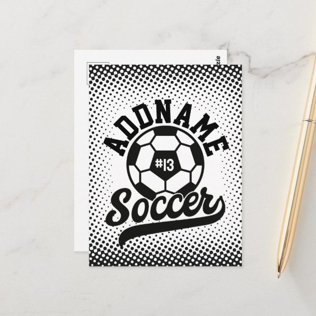 Postal Jugador de fútbol AÑADIR NOMBRE Equipo de fútbol P (Anverso/Reverso In Situ)