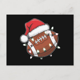 Postal Jugador de fútbol de Navidades masculinos de Santa