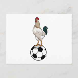 Postal Jugador de fútbol Gallo