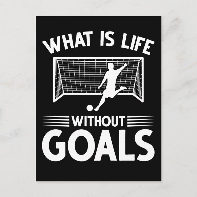 Postal Jugador de fútbol niño objetivo de avance (Anverso)