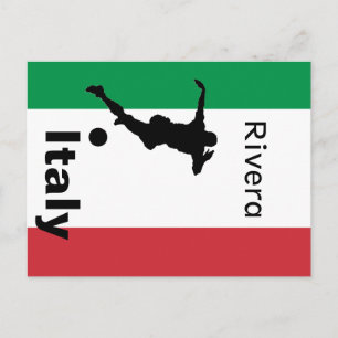 Postal Jugador de fútbol, personalizable italiano