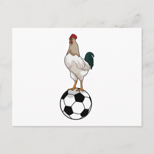 Postal Jugador de fútbol Soccer Gallo (Anverso)
