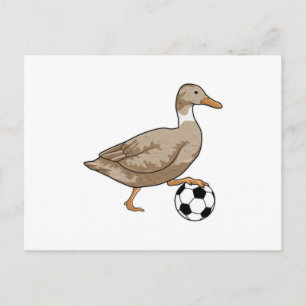Postal jugador de fútbol Soccer pato
