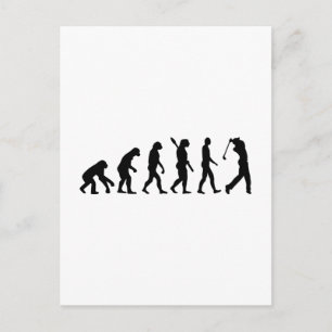 Postal Jugador de golf de evolución