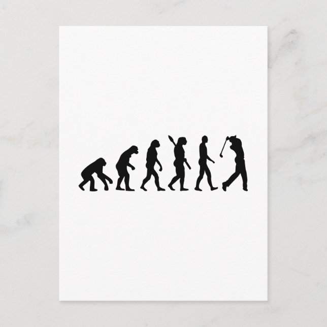 Postal Jugador de golf de evolución (Anverso)