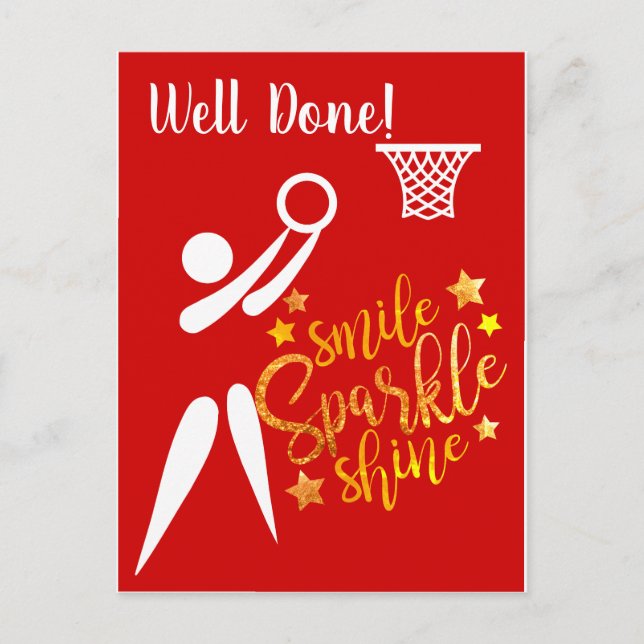 Postal Jugador de GS Tema Bien Hecho Netball (Anverso)