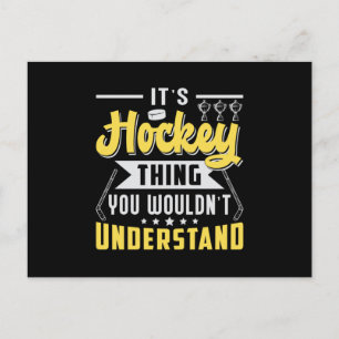 Postal Jugador de hockey de hielo Palo Equipo de deportes