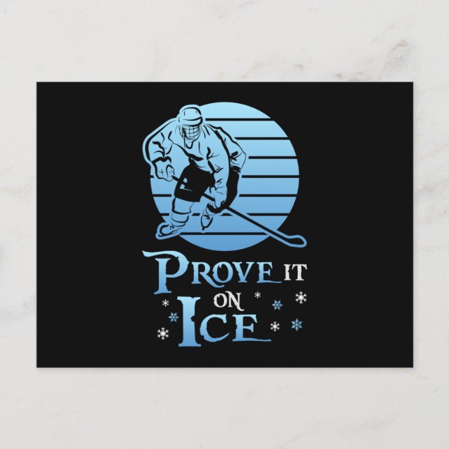 Postal Jugador de hockey de hielo Stick Equipo deportivo  (Anverso)