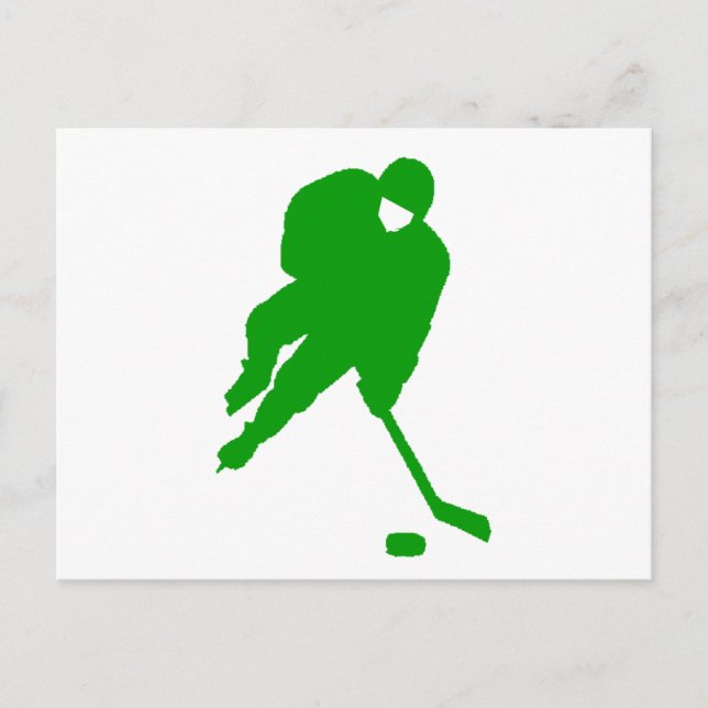 Postal Jugador de hockey verde (Anverso)