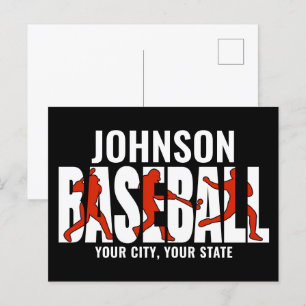 Postal Jugador de Juego de Béisbol ADD NAME