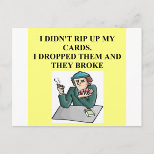 Postal jugador de juego de puente duplicado