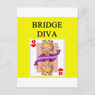 Postal jugador de juego de puente duplicado