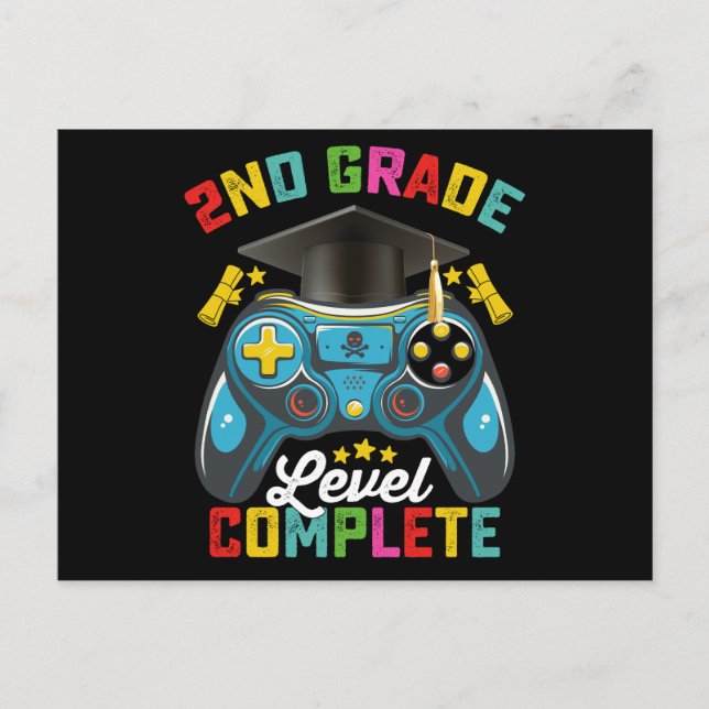 Postal Jugador de juegos de graduación completo de segund (Anverso)