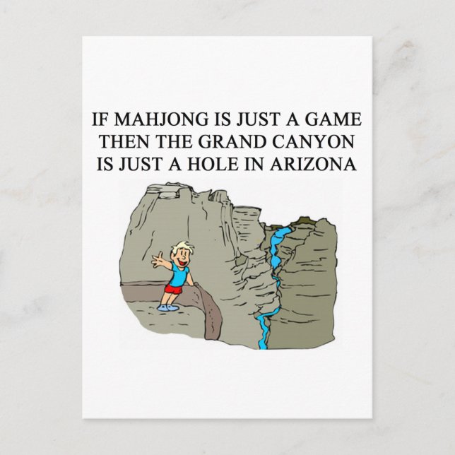 Postal jugador de MAHJONG (Anverso)